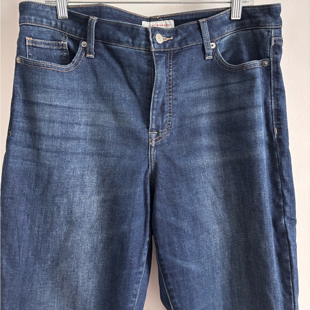 Lucky Brand Dark Blue Hayden Skinny Jeans size 14 - Picture 2 of 6